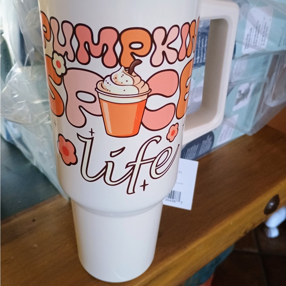 Pumpkin Spice Life Mug - White and Orange
